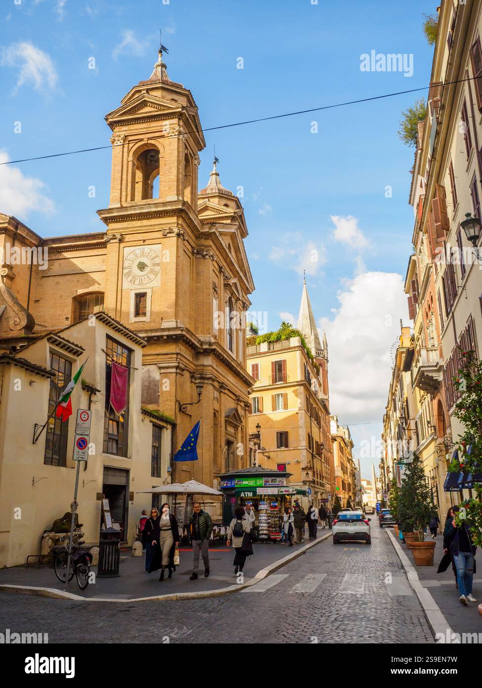 L'église catholique grecque de Saint Athanase dans la via del Babuino - Rome, Italie Banque D'Images