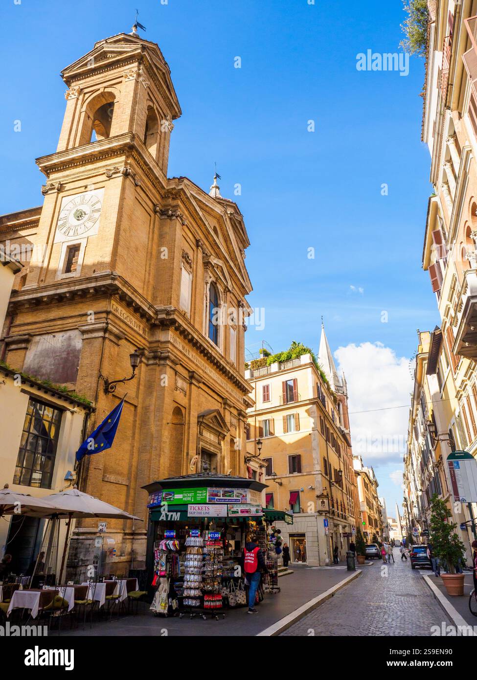 L'église catholique grecque de Saint Athanase dans la via del Babuino - Rome, Italie Banque D'Images