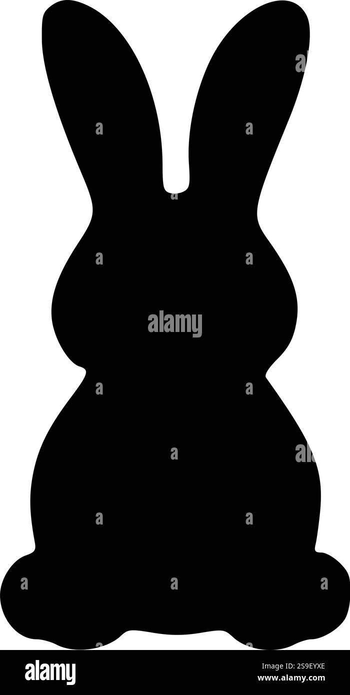 Silhouette de lapin parfaite pour l'artisanat de Pâques, la décoration printanière et les projets de sublimation Illustration de Vecteur
