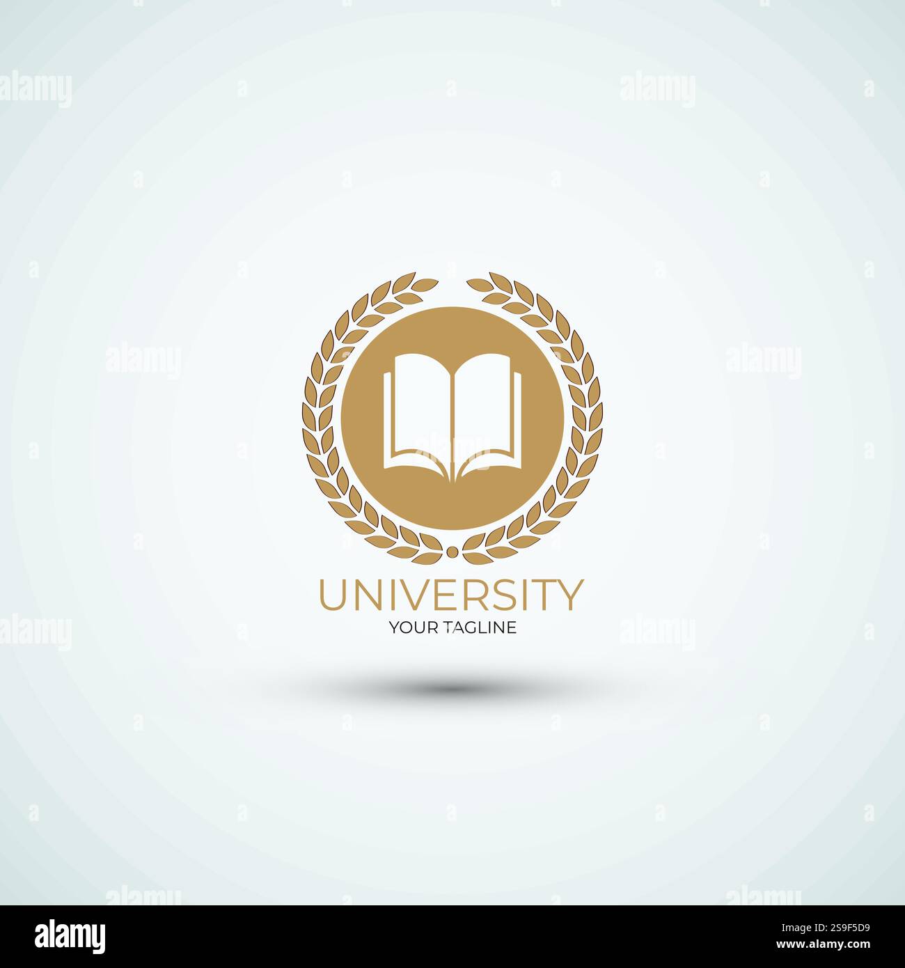 Logo de collage d'icône de campus et conception de modèle de logo d'éducation universitaire Illustration de Vecteur