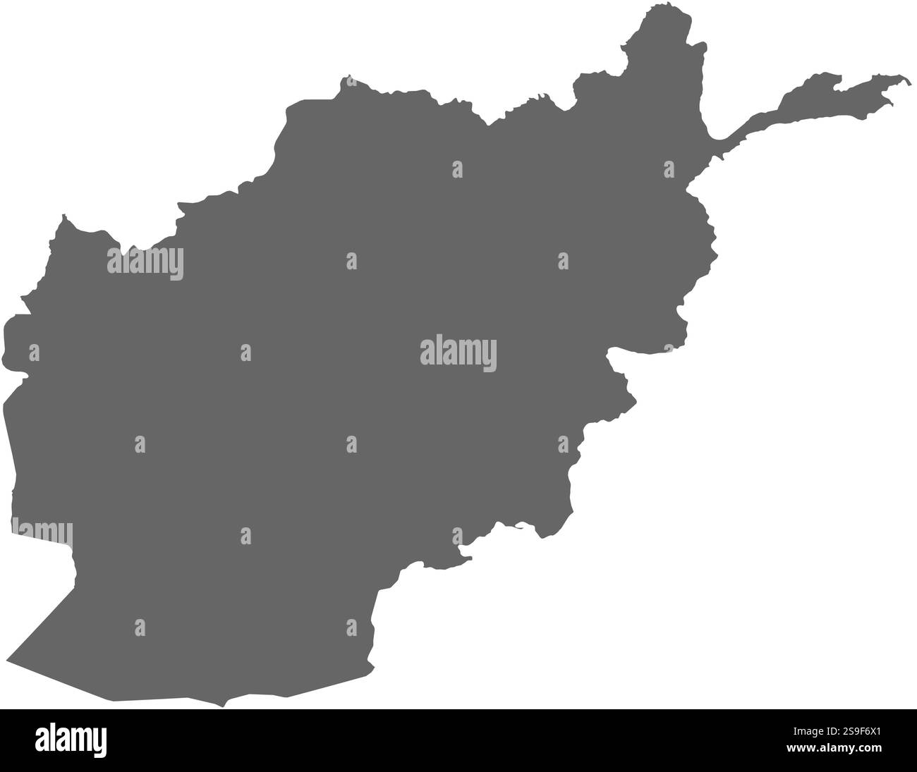Carte de l'Afghanistan comme une zone sombre. Illustration de Vecteur