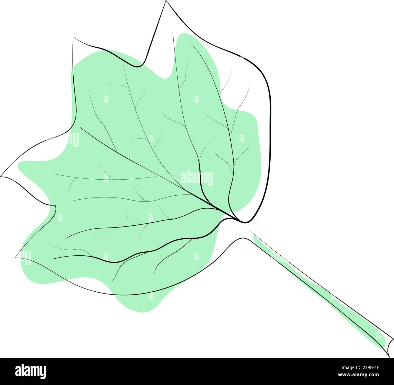 Illustration vectorielle dans un style linéaire. Illustration abstraite avec des animaux et des plantes - feuille. Images vectorielles pour la conception Illustration de Vecteur