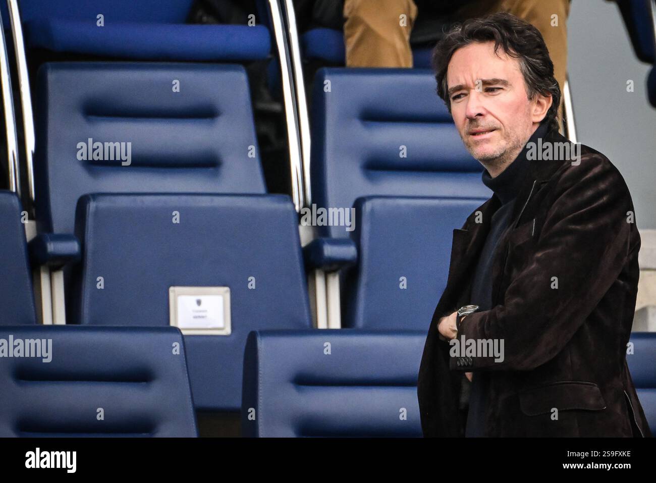 25 janvier 2025, Paris, France, France : représentant de la holding familiale Agache Antoine ARNAULT lors du match de Ligue 2 entre le Paris FC et le Red Star FC au stade Charlety le 25 janvier 2025 à Paris, France. (Crédit image : © Matthieu Mirville/ZUMA Press Wire) USAGE ÉDITORIAL SEULEMENT! Non destiné à UN USAGE commercial ! Banque D'Images