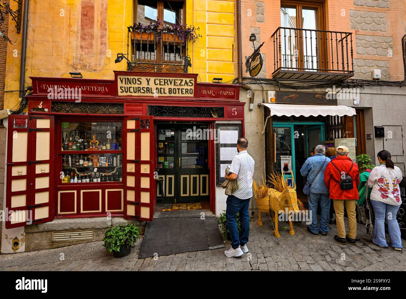 Restaurant et bar dans les ruelles de Tolède, Espagne Banque D'Images
