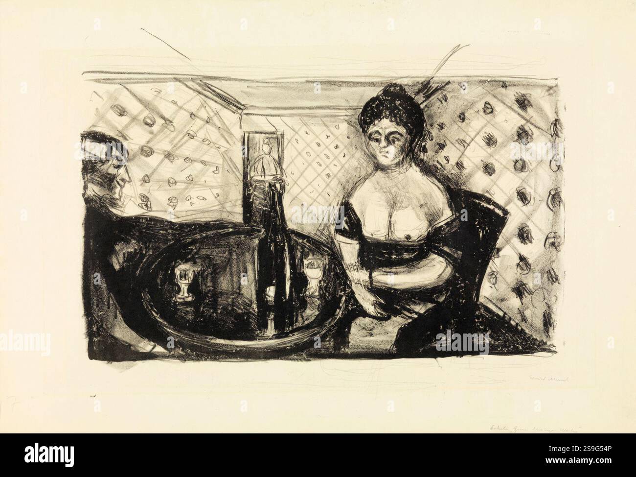 Scène bordel. Edvard Munch. 1930. Banque D'Images