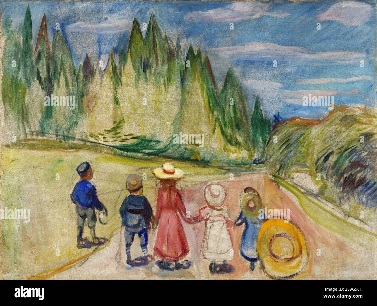 La forêt de contes de fées. Edvard Munch. 1901 ou 1902. Banque D'Images
