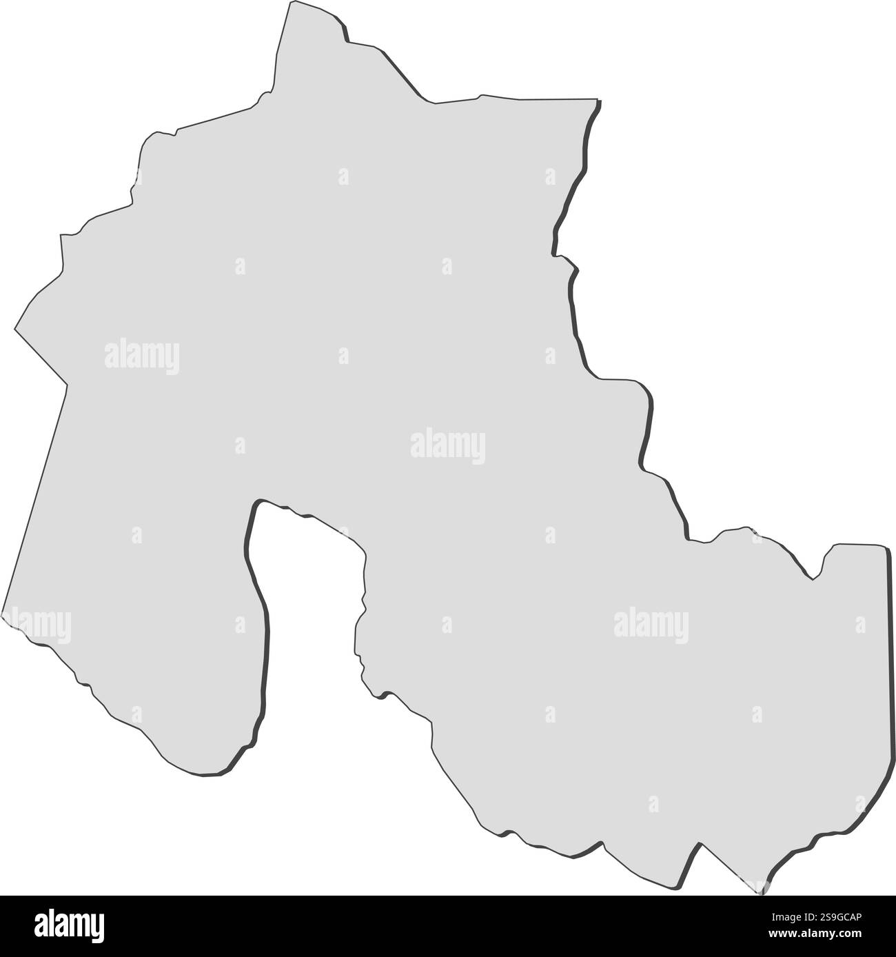Carte de Jujuy, une province de l'Argentine. Illustration de Vecteur
