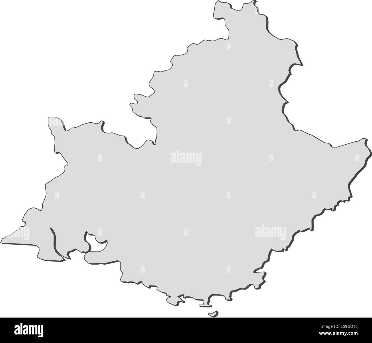 Carte de Provence-Alpes-Côte d'Azur, une province de France. Illustration de Vecteur