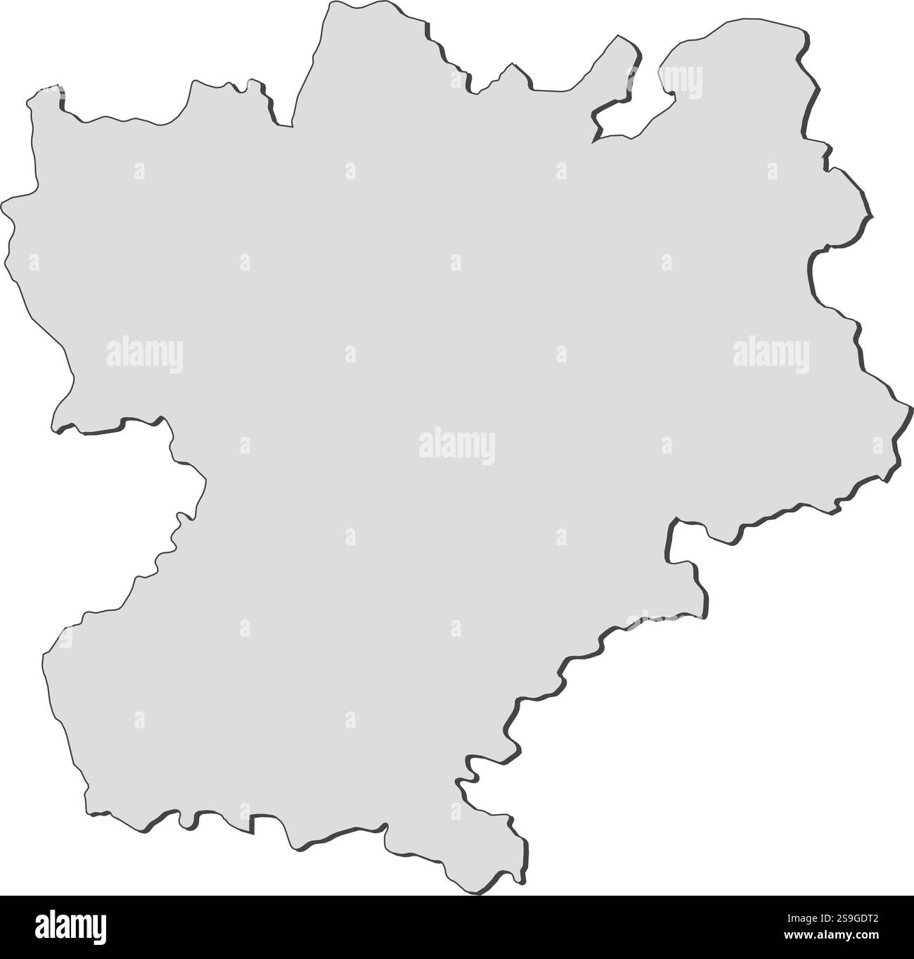 Carte de Rhône-Alpes, une province de France. Illustration de Vecteur