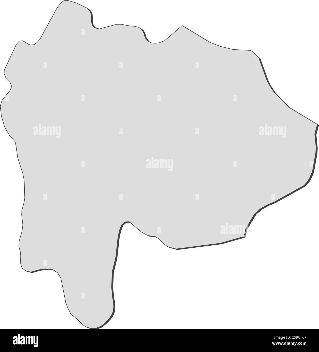 Carte de Yamanashi, une province du Japon. Illustration de Vecteur