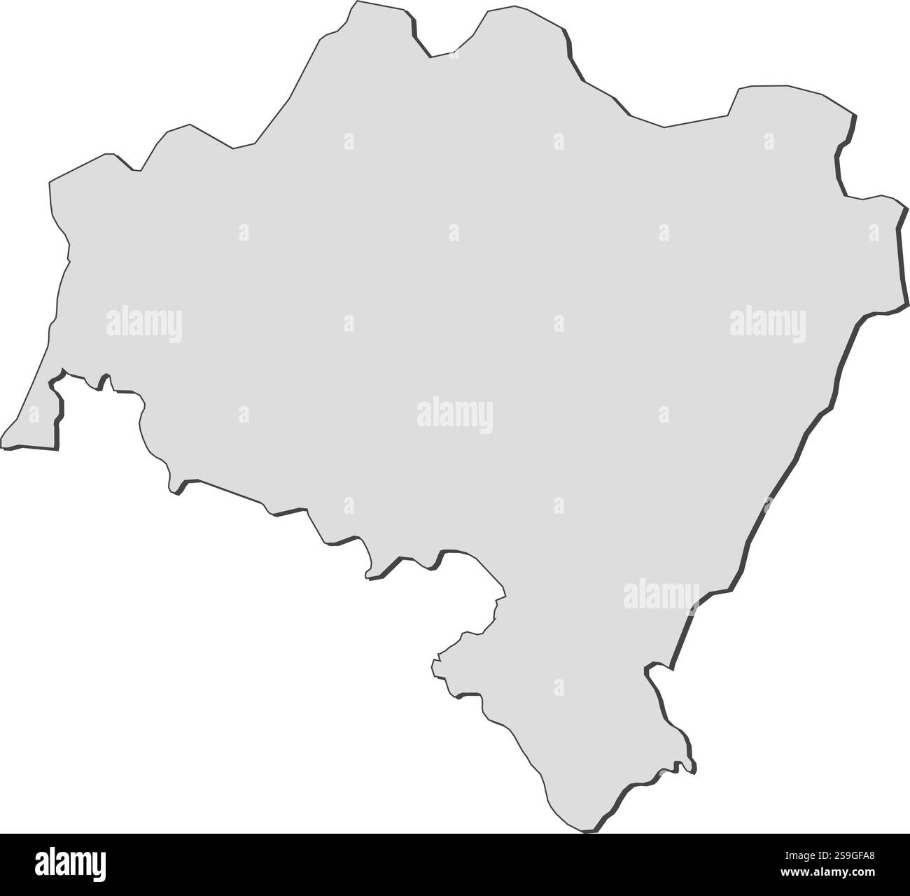 Carte de basse-Silésie, une province de Pologne. Illustration de Vecteur