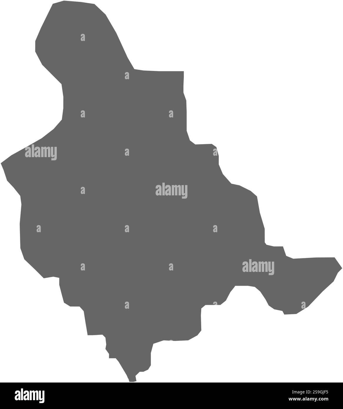 Carte de Zenica-Doboj, une province de Bosnie-Herzégovine. Illustration de Vecteur