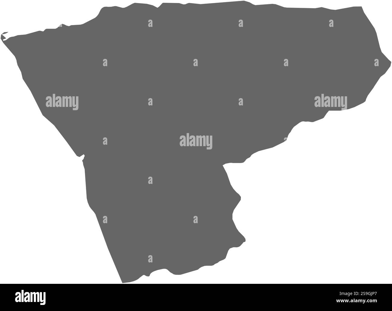 Carte du Zaïre, une province de l'Angola. Illustration de Vecteur