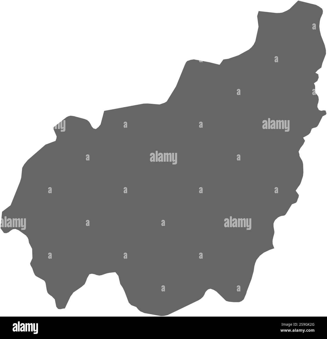 Carte de l'Ouest, une province du Cameroun. Illustration de Vecteur