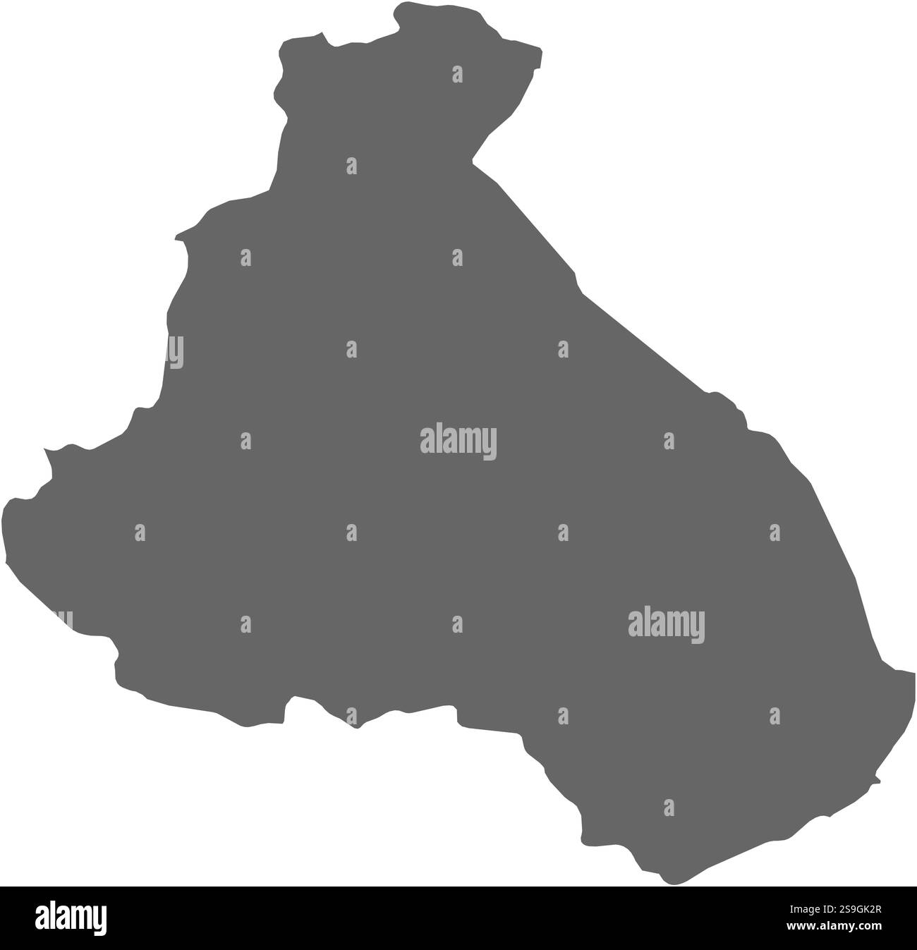 Carte du District Nord, une province du Cameroun. Illustration de Vecteur