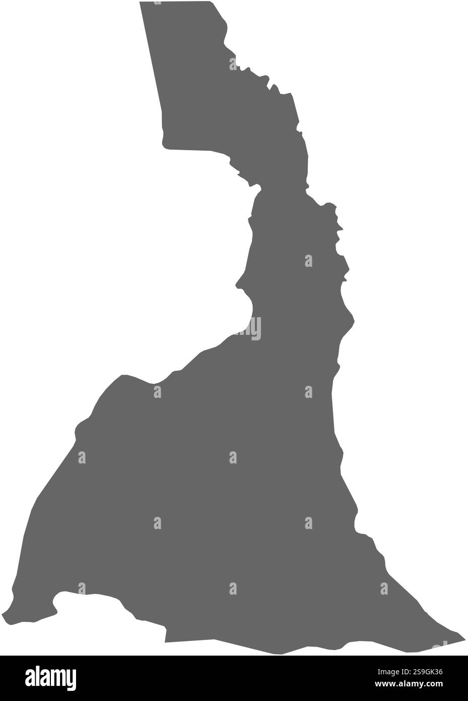 Carte de l'extrême Nord, une province du Cameroun. Illustration de Vecteur