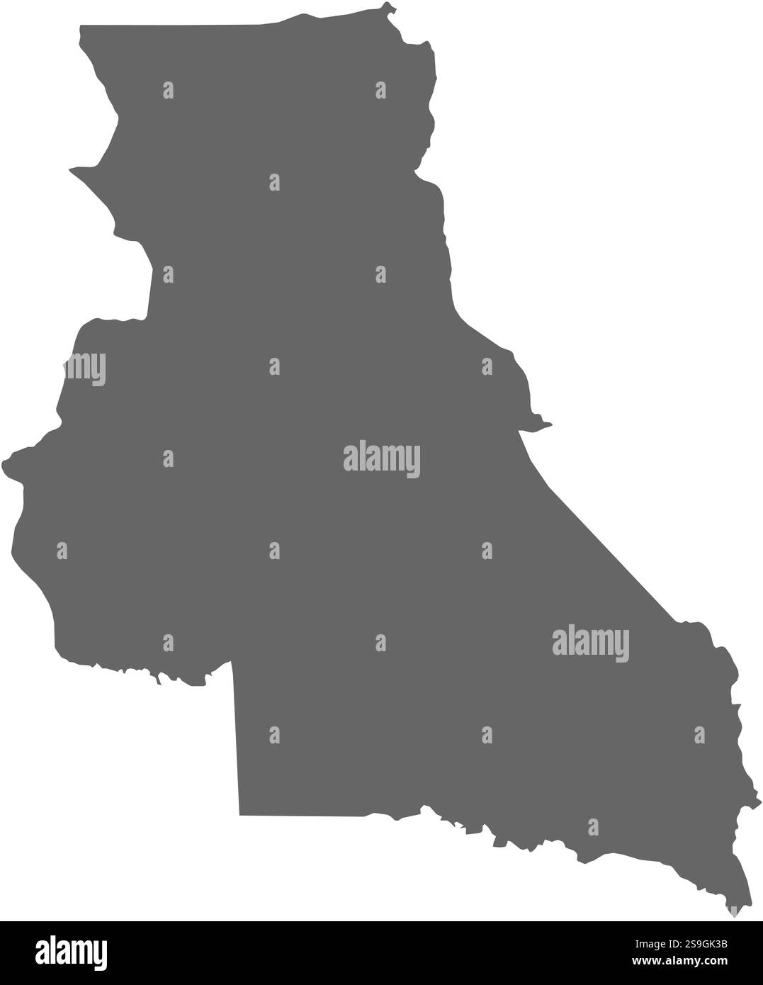 Carte de l'est, une province du Cameroun. Illustration de Vecteur