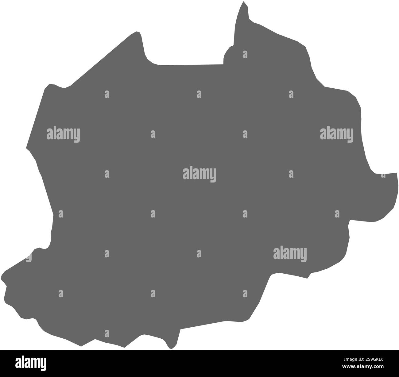 Carte du Nord-Ouest, une province du Cameroun. Illustration de Vecteur