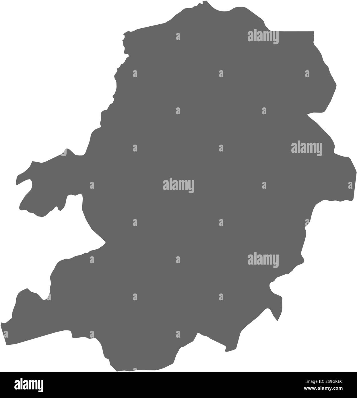 Carte du Centre, une province du Cameroun. Illustration de Vecteur