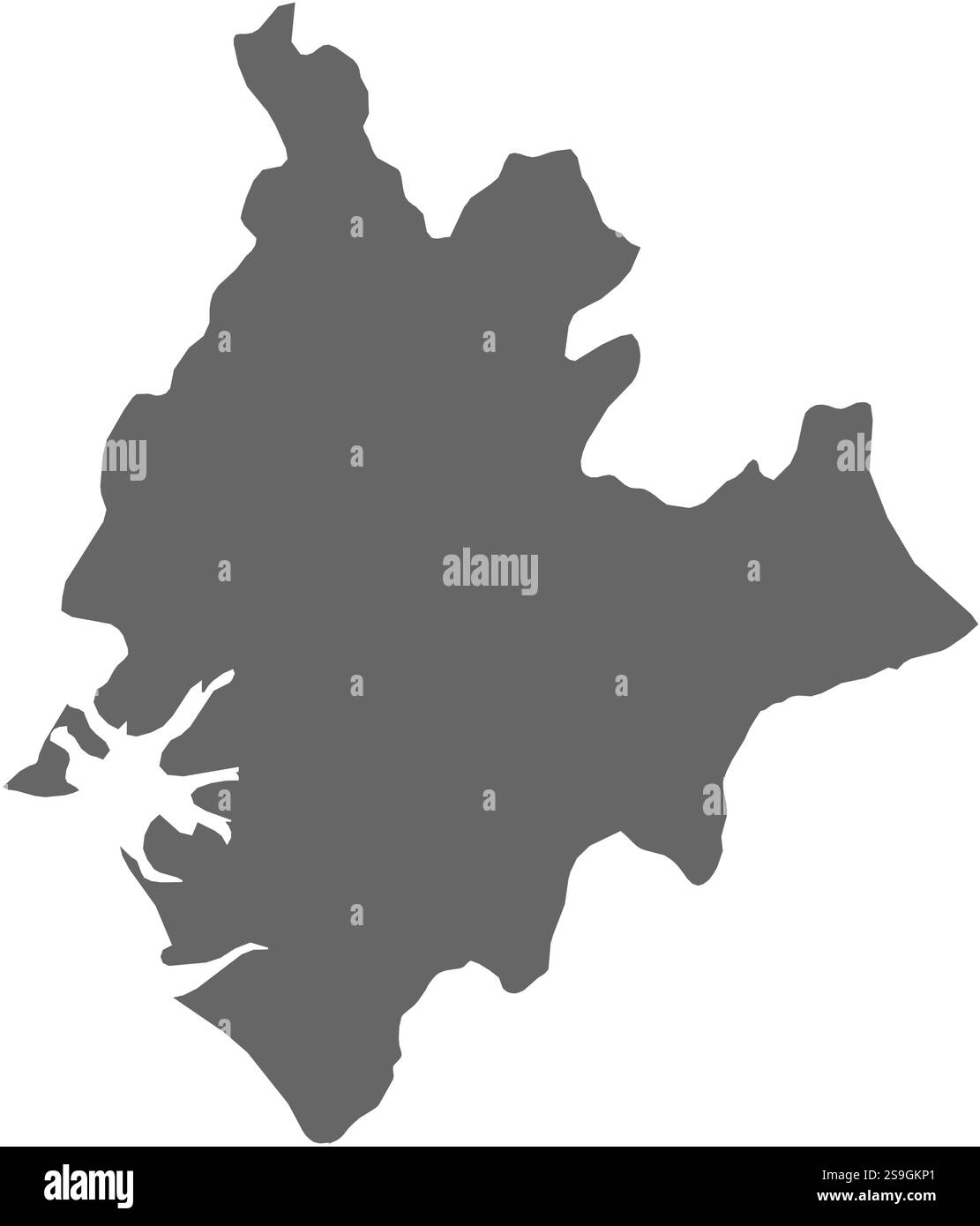 Carte du littoral, une province du Cameroun. Illustration de Vecteur