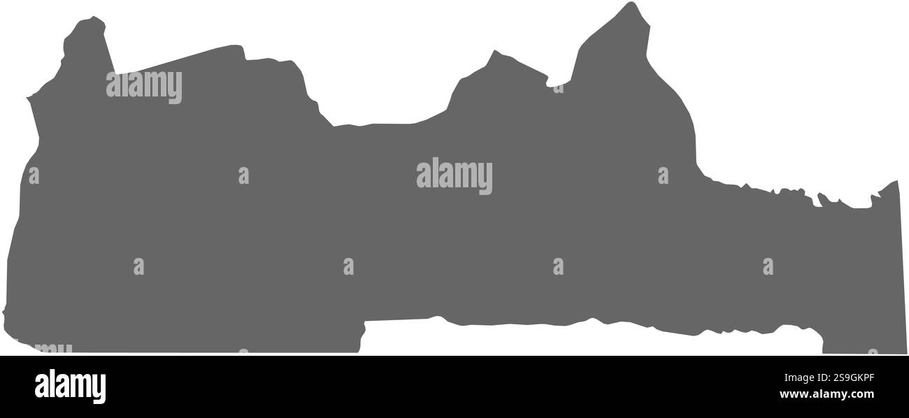Carte du Sud, une province du Cameroun. Illustration de Vecteur