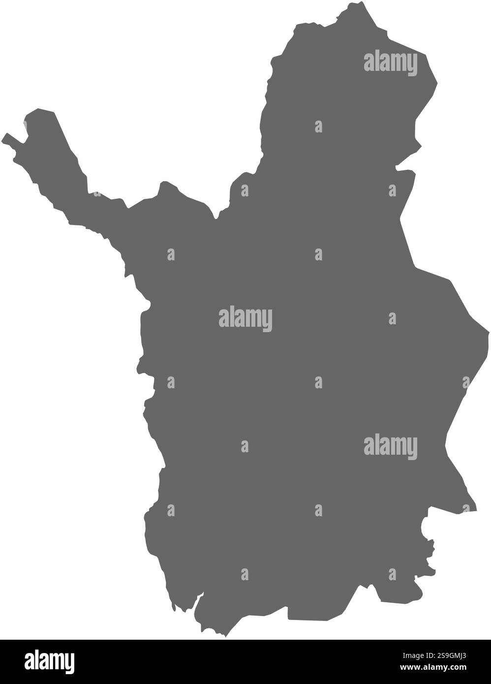 Carte de Laponie, une province de Finlande. Illustration de Vecteur