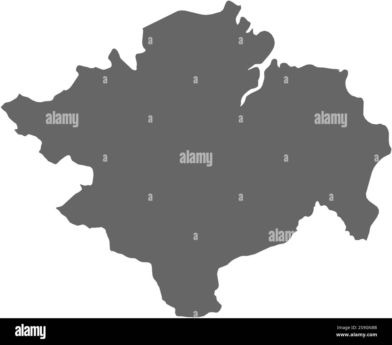Carte du sud de Sumatra, une province de l'Indonésie. Illustration de Vecteur