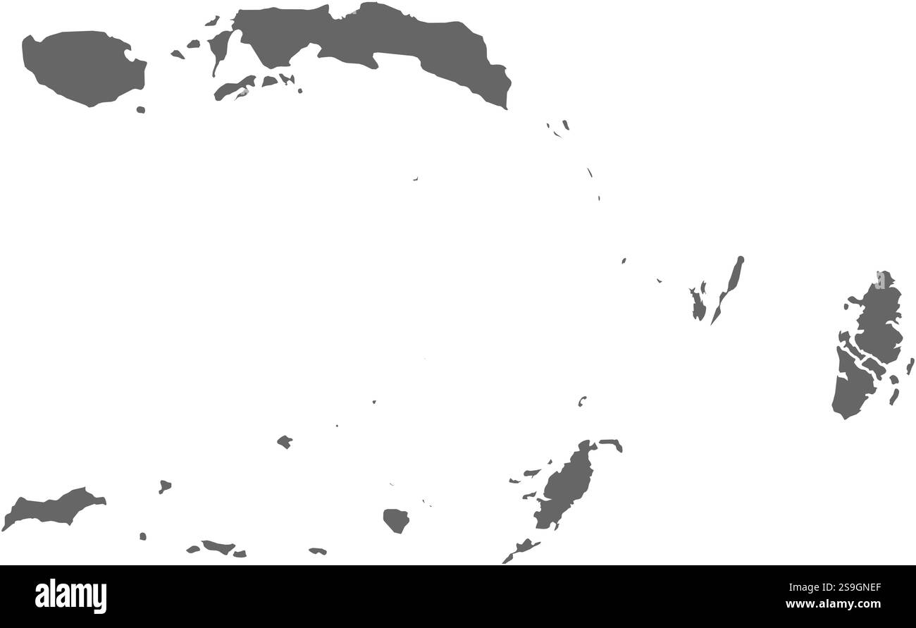Carte de Maluku, une province d'Indonésie. Illustration de Vecteur