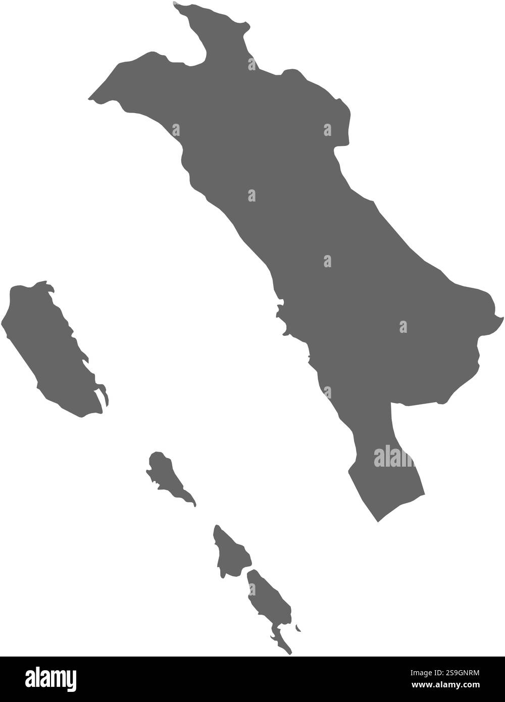 Carte de Sumatra Ouest, une province de l'Indonésie. Illustration de Vecteur