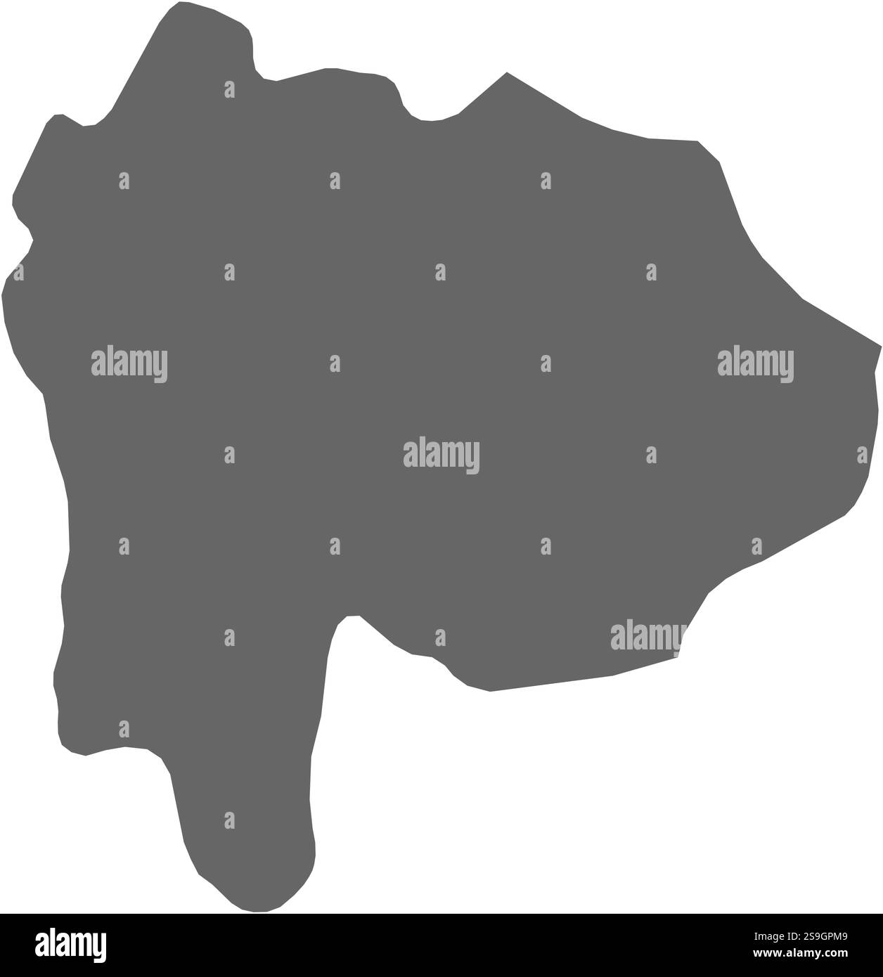 Carte de Yamanashi, une province du Japon. Illustration de Vecteur