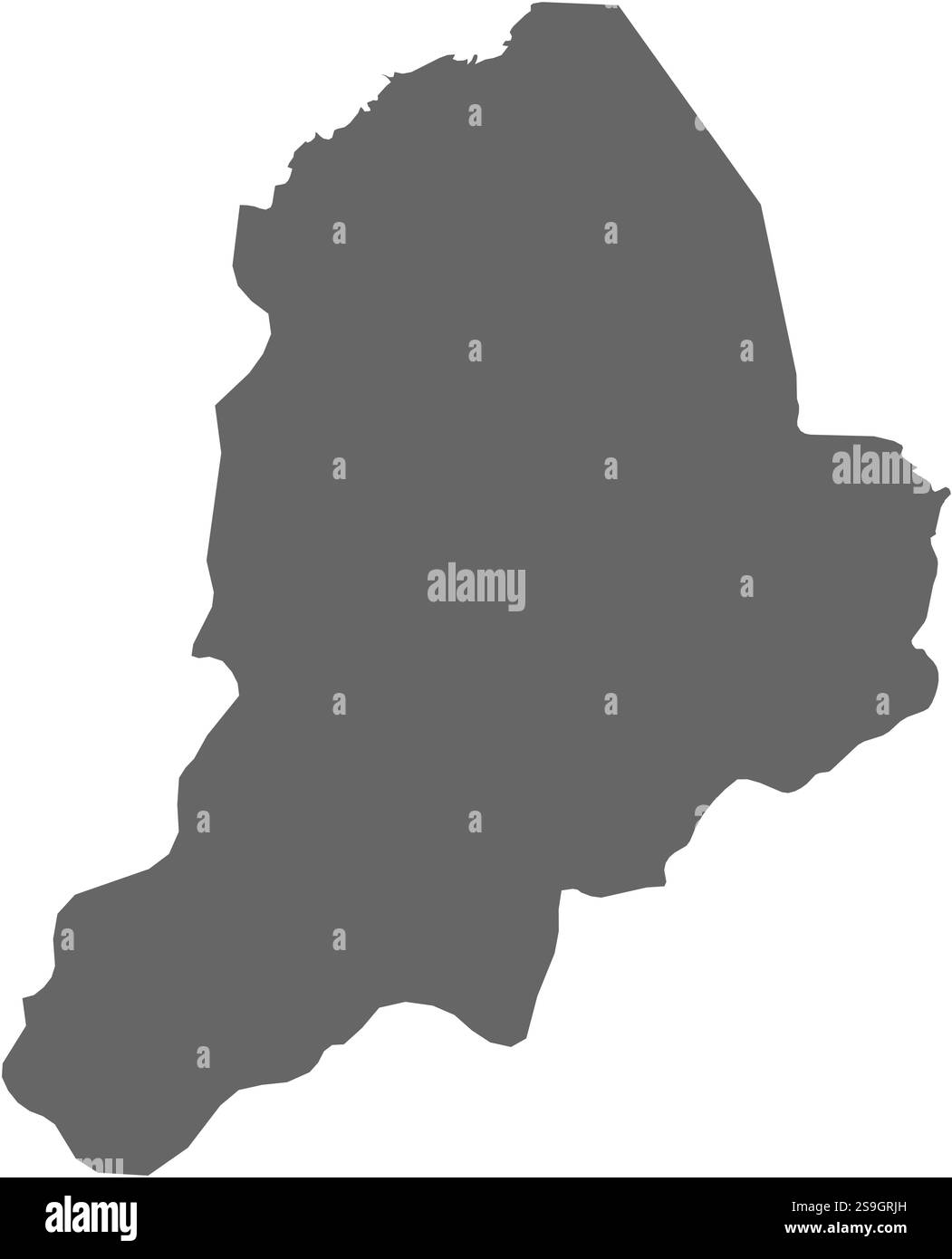 Carte de Borno, une province du Nigeria. Illustration de Vecteur