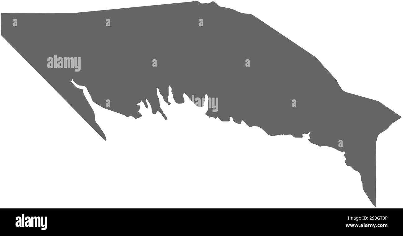 Carte du Golfe, une province de Papouasie-Nouvelle-Guinée. Illustration de Vecteur