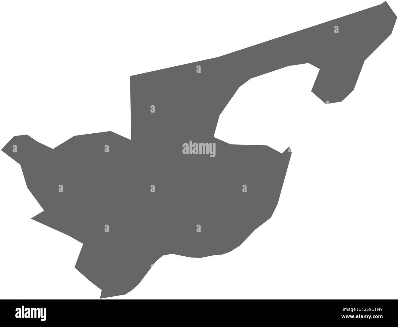 Carte de Tunis, une province de Tunisie. Illustration de Vecteur