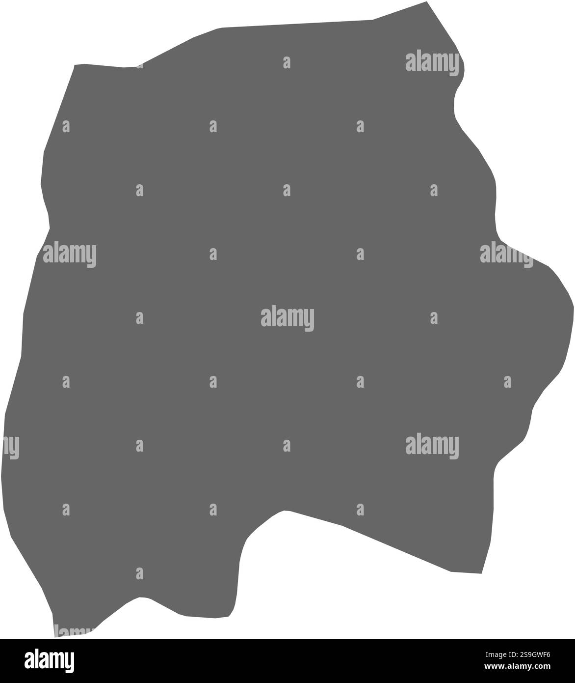 Carte du Kef, une province de Tunisie. Illustration de Vecteur