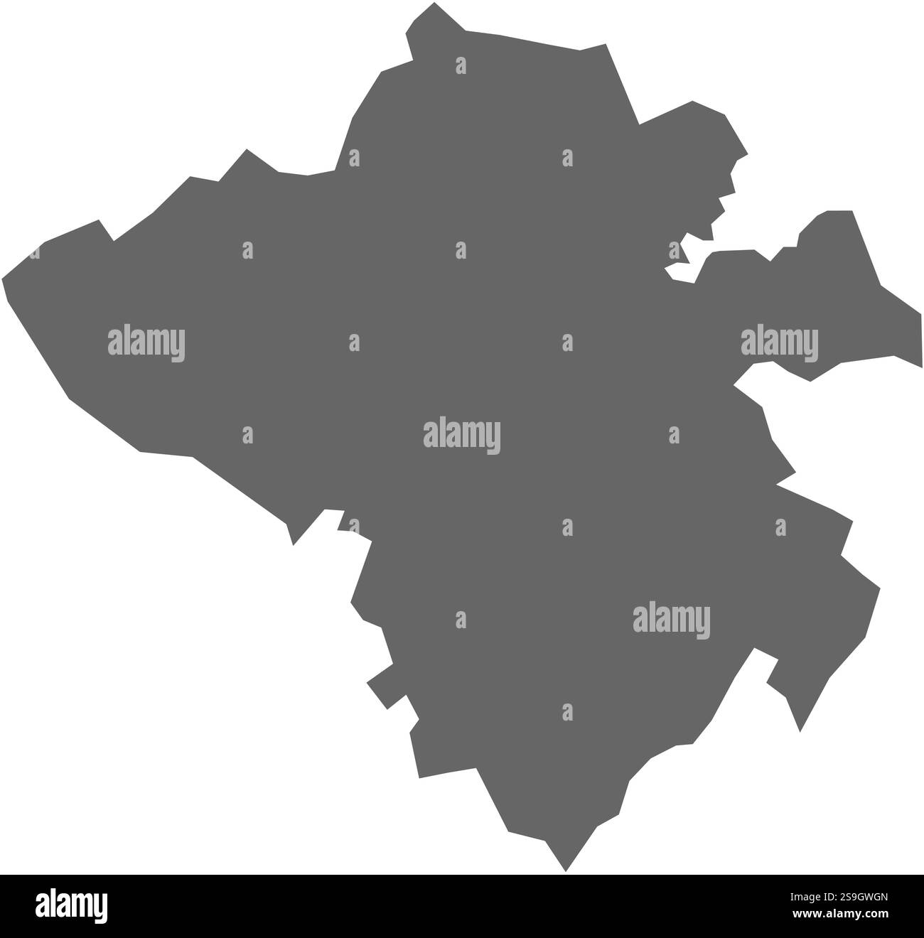 Carte de Manouba, une province de Tunisie. Illustration de Vecteur
