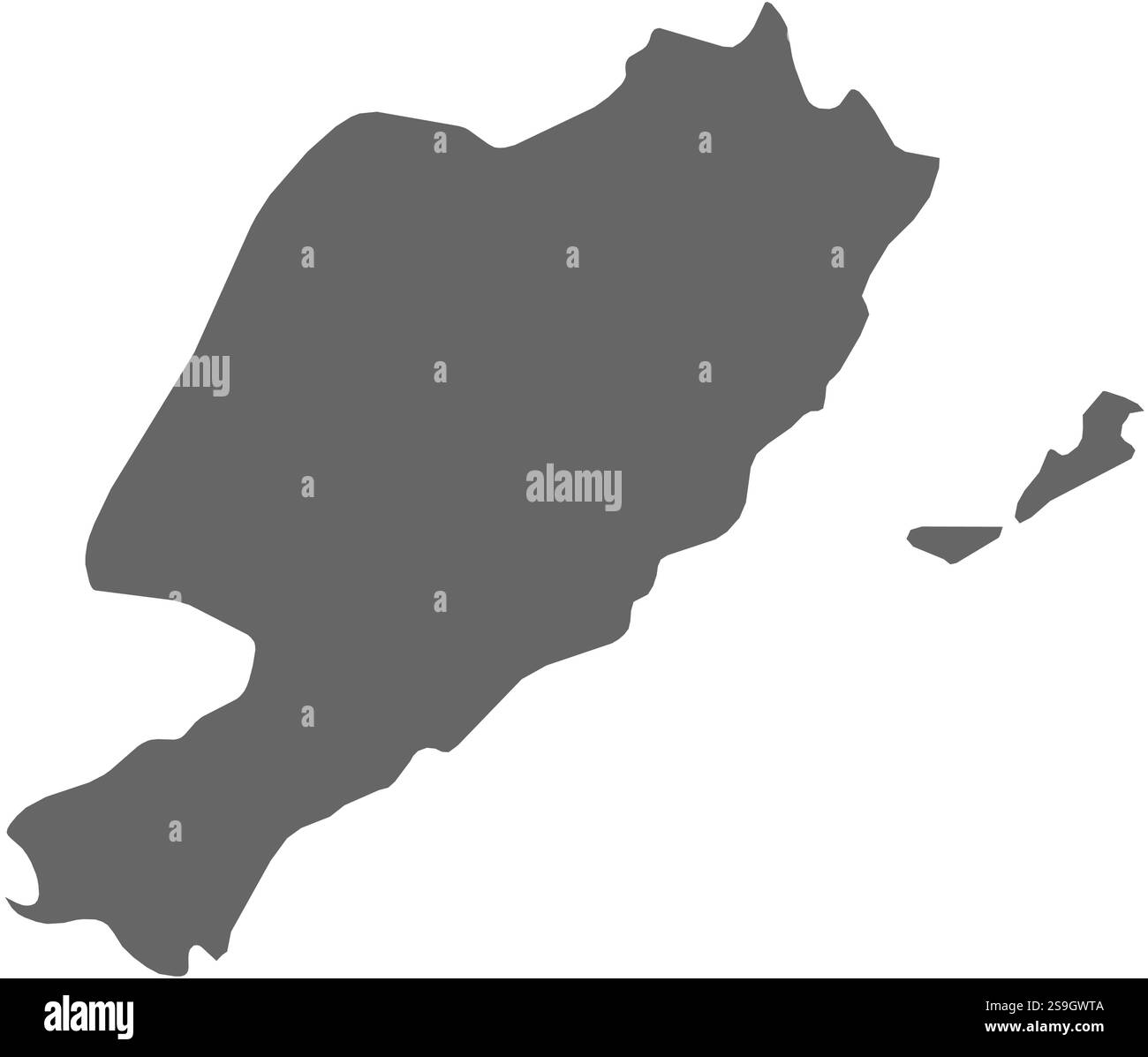 Carte de Sfax, une province de Tunisie. Illustration de Vecteur