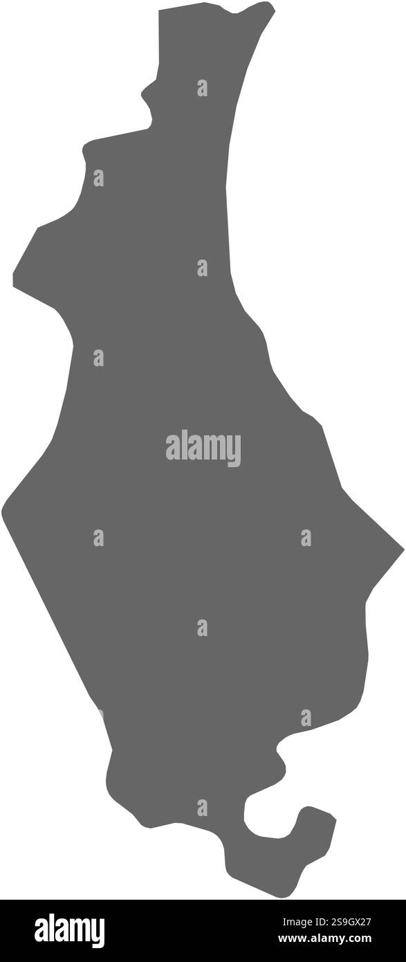 Carte de Sousse, une province de Tunisie. Illustration de Vecteur