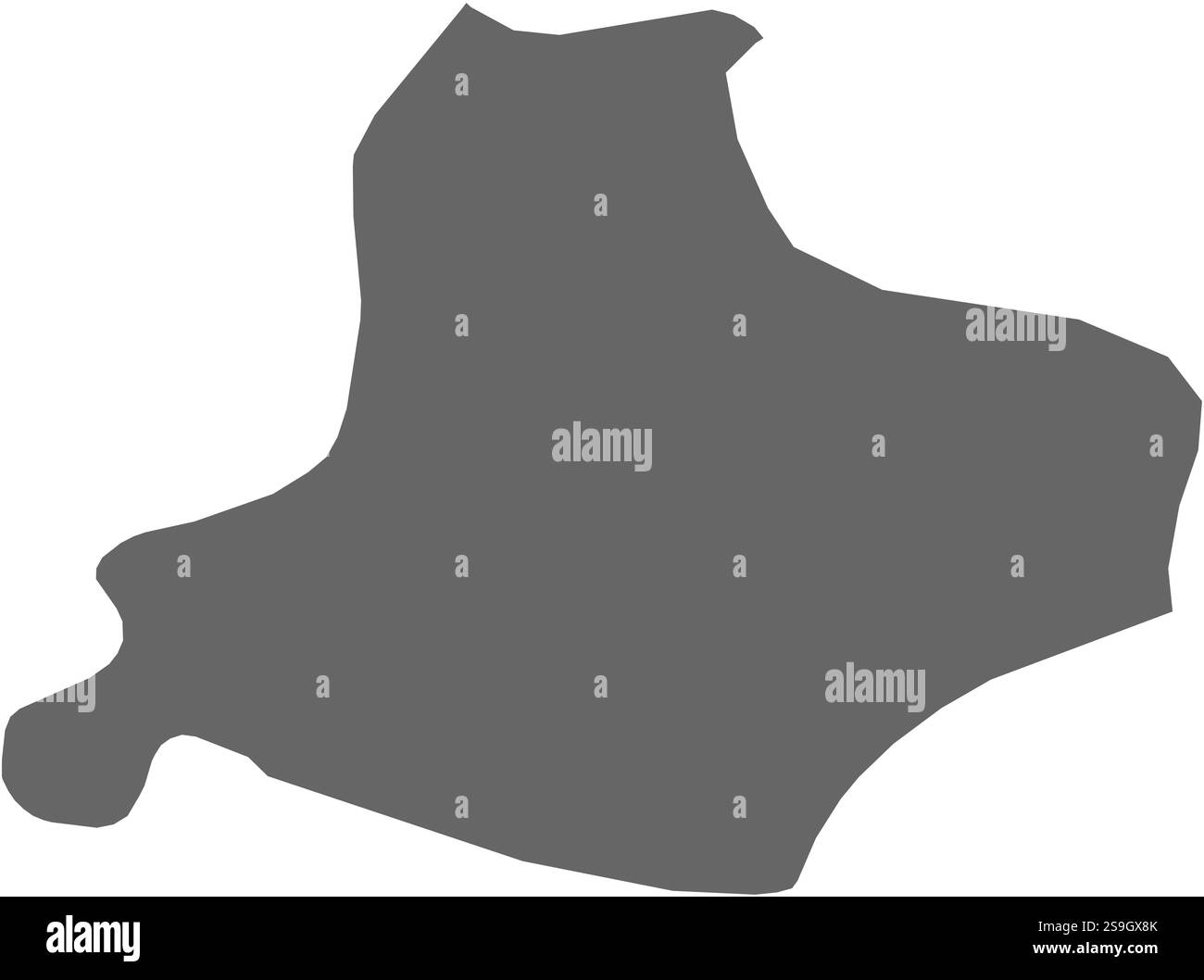 Carte de Monastir, une province de Tunisie. Illustration de Vecteur