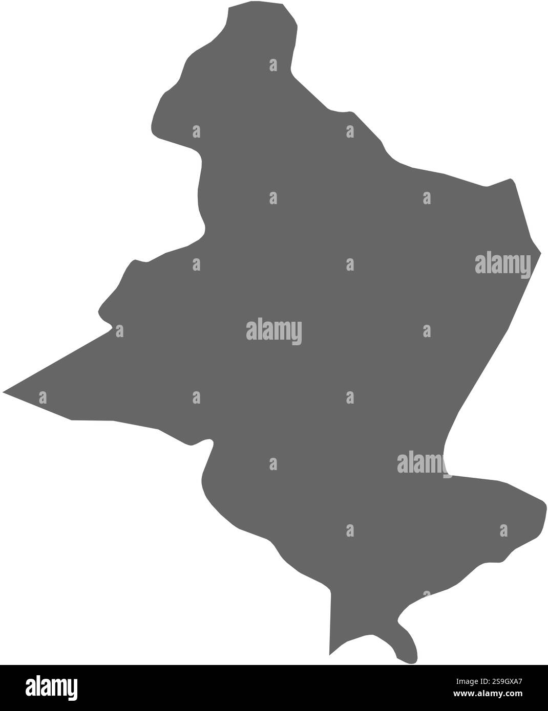 Carte de Sidi Bouzid, une province de Tunisie. Illustration de Vecteur