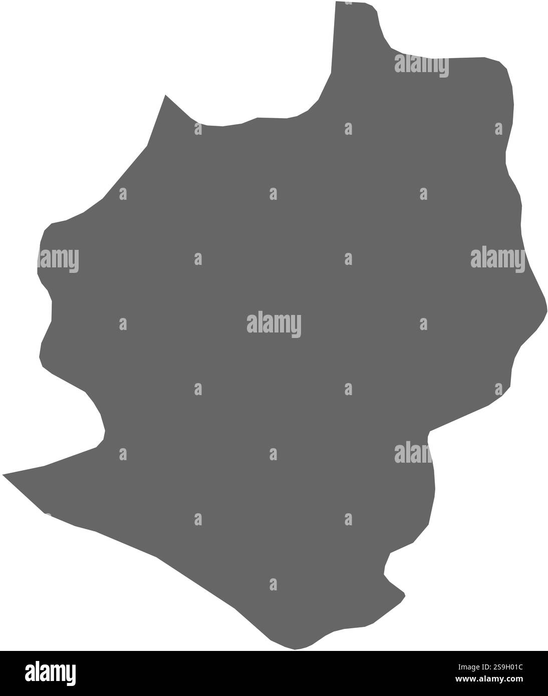 Carte de Harare, une province du Zimbabwe. Illustration de Vecteur
