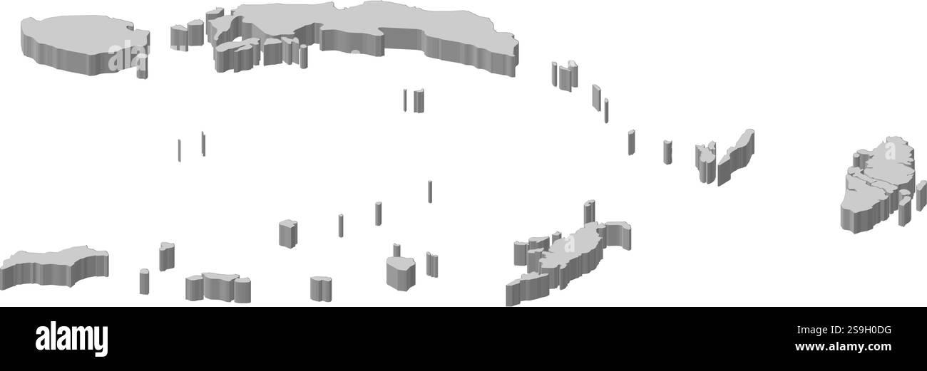 Carte de Maluku, une province d'Indonésie. Illustration de Vecteur