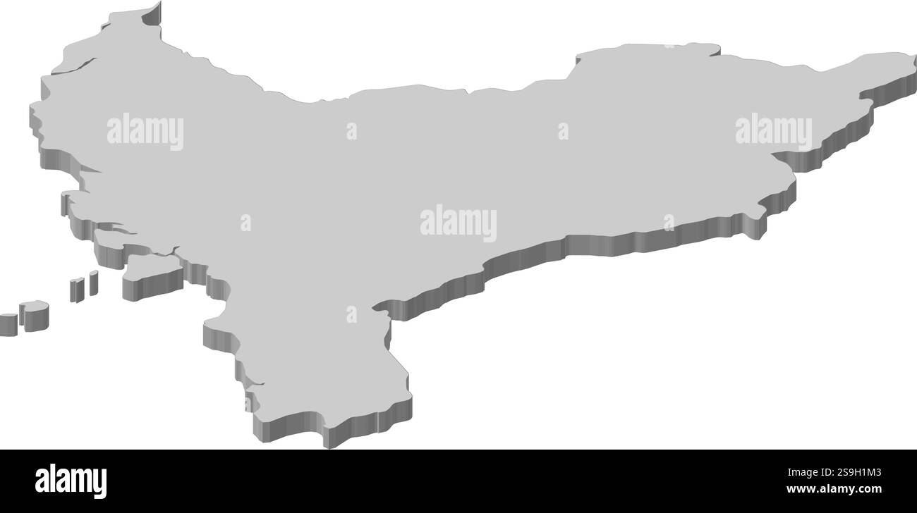 Carte du Kalimantan occidental, une province de l'Indonésie. Illustration de Vecteur