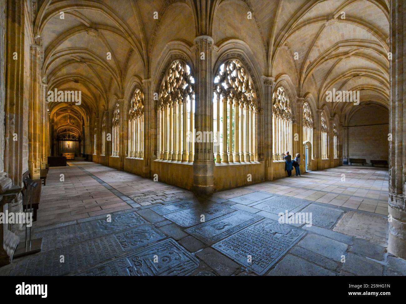 Les cloîtres de la cathédrale gothique de Ségovie de 1525. Surplombant la ville médiévale de Ségovie, classée au patrimoine mondial de l'UNESCO. Espagne, octobre 2024 Banque D'Images