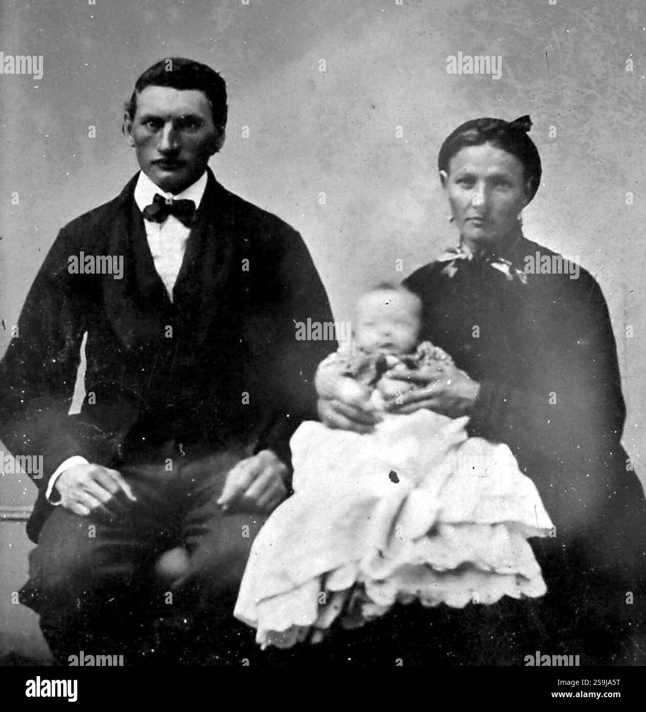 Portrait de famille, vers 1890. Banque D'Images