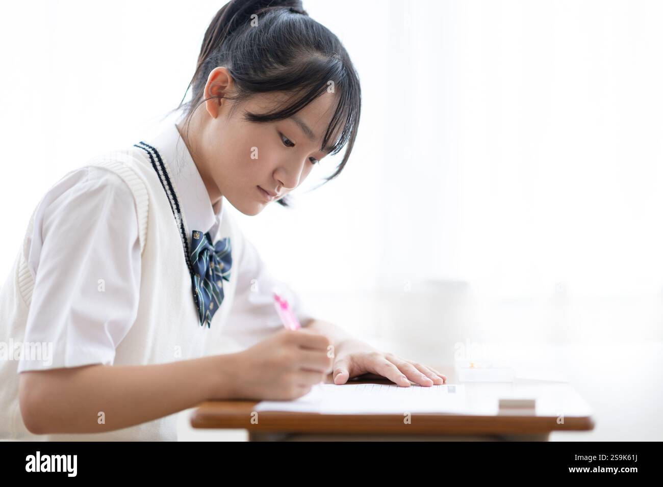 Student in class Banque D'Images