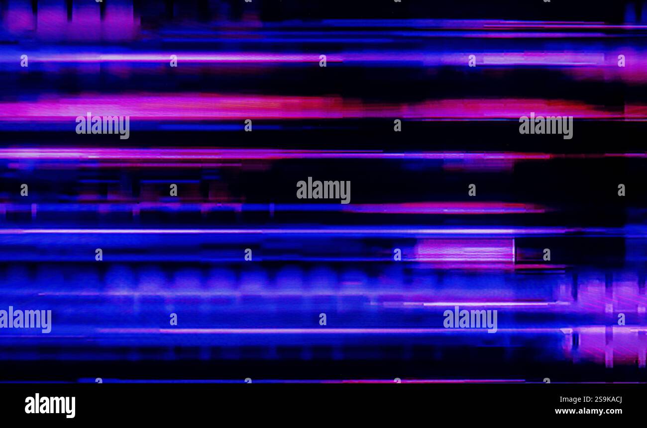 Effet de caméra parasite. Arrière-plan rétro VHS. Ancien modèle vidéo. Aucun signal. Bruit TV statique, mauvais signal TV Banque D'Images