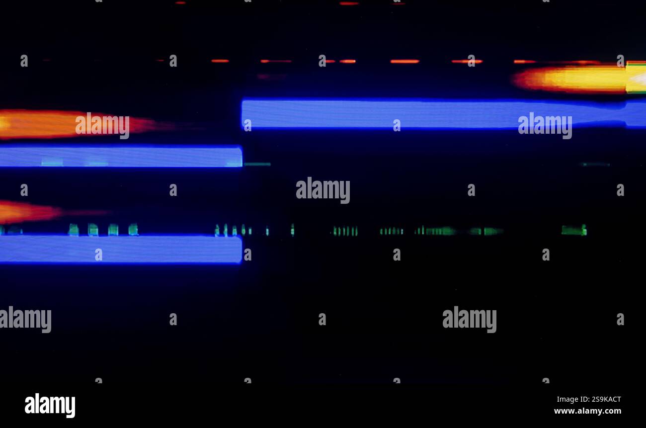 Effet de caméra parasite. Arrière-plan rétro VHS. Ancien modèle vidéo. Aucun signal. Bruit TV statique, mauvais signal TV Banque D'Images