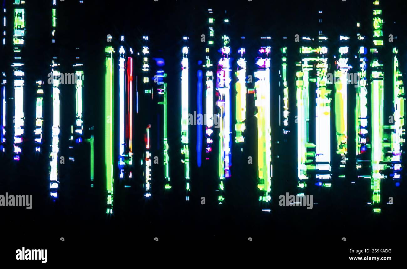 Effet de caméra parasite. Arrière-plan rétro VHS. Ancien modèle vidéo. Aucun signal. Bruit TV statique, mauvais signal TV Banque D'Images