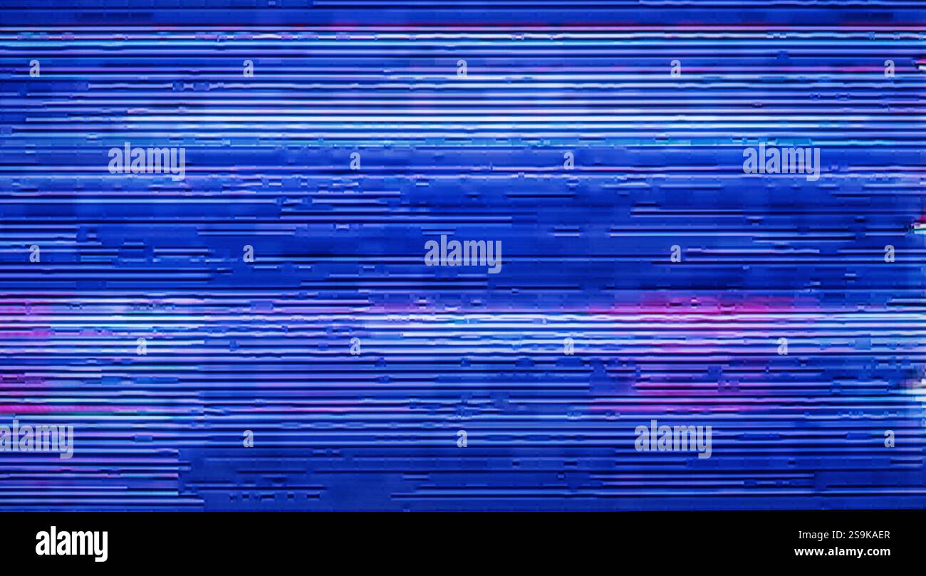 Effet de caméra parasite. Arrière-plan rétro VHS. Ancien modèle vidéo. Aucun signal. Bruit TV statique, mauvais signal TV Banque D'Images