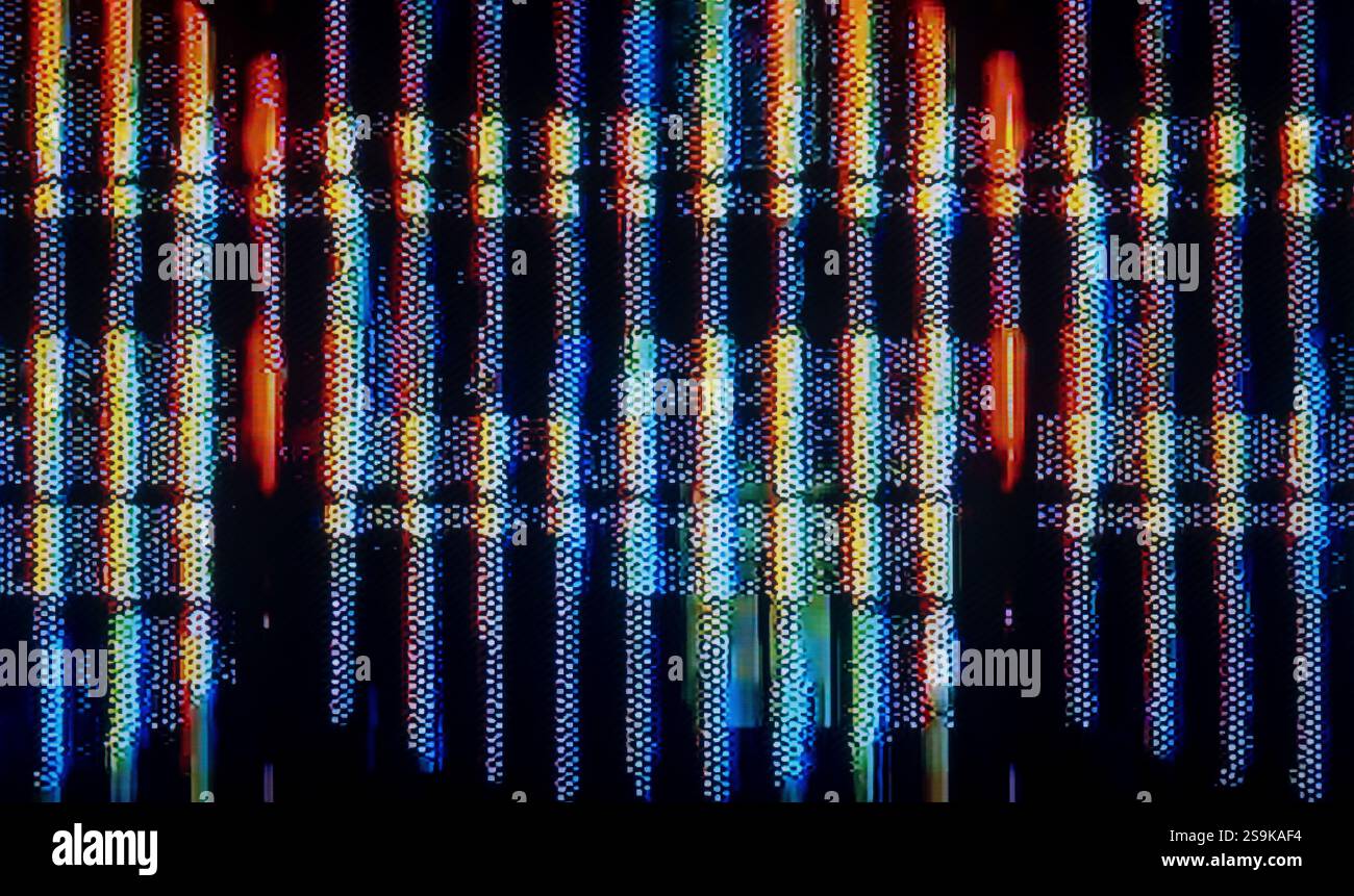 Effet de caméra parasite. Arrière-plan rétro VHS. Ancien modèle vidéo. Aucun signal. Bruit TV statique, mauvais signal TV Banque D'Images